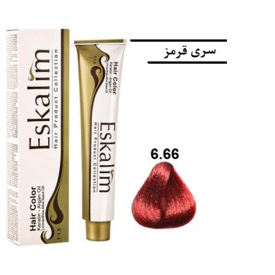 رنگ مو اسکالیم 6.66 بلوند شرابی قرمز تیره - Eskalim