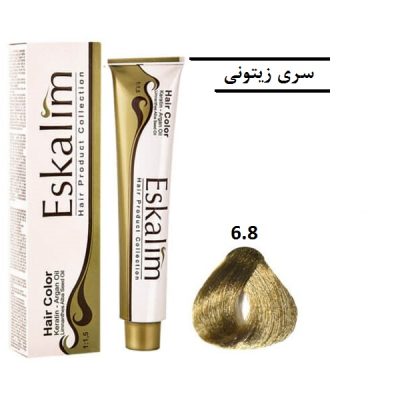 رنگ مو اسکالیم 6.8 بلوند زیتونی تیره
 -  Eskalim