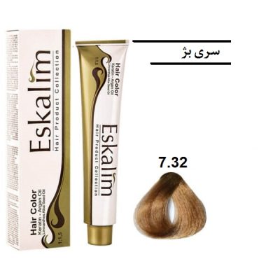 رنگ مو اسکالیم 7.32 بلوند بژ گرم متوسط - Eskalim