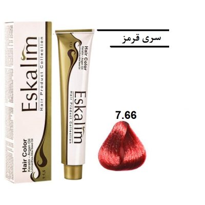 رنگ مو اسکالیم 7.66 بلوند شرابی قرمز متوسط -  Eskalim
