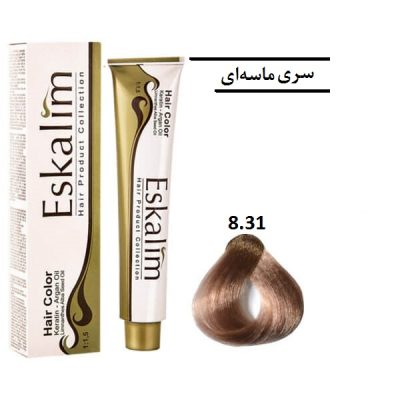 رنگ مو اسکالیم 8.31 بلوند ماسه ای روشن -  Eskalim