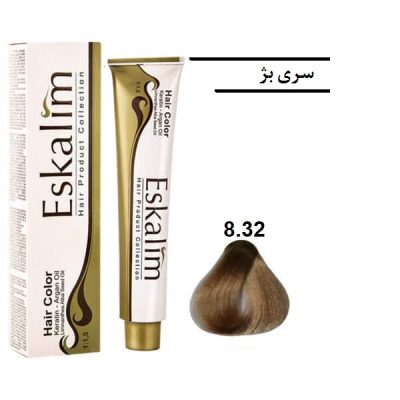 رنگ مو اسکالیم 8.32 بلوند بژ گرم روشن - Eskalim