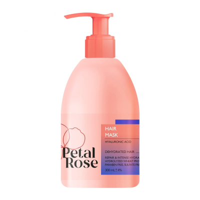 ماسک مو فری سولفات آبرسان هیالورونیک اسید پتال رز  حجم 300 میلی لیتر _ Petal Rose