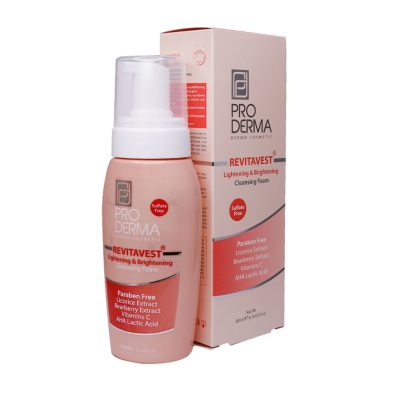 فوم شستشو و روشن کننده صورت پرودرما 200 میلی لیتر _ proderma