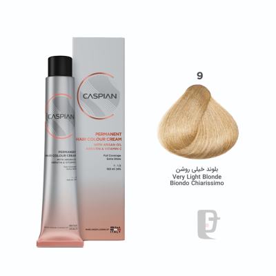 رنگ مو 9.0 کاسپین Caspian 100ml